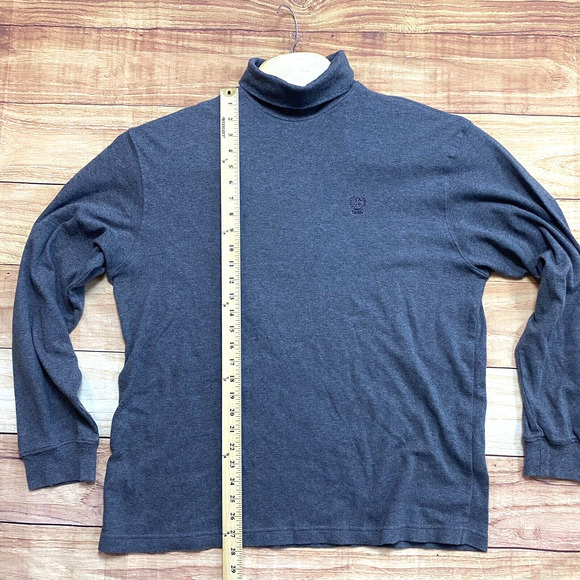 Men’s Izod Long-sleeve Turtleneck Size Large Gray 100% Cotton Fall Logo‎ Comfort - Picture 5 of 5